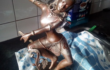  Antieke Handmade Buddha uit Nepal "Dancing Dakini"   38x18x14