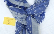Louis Vuitton Sjaal/ Omslagdoek Blauw